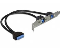 KAB Delock USB 3.0 internal / 2x USB 3.0-B external hátlap kivezetés 83179