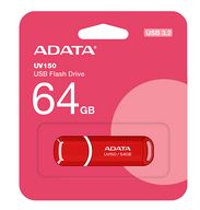 FL  64GB PenDrive UV150 ADATA piros USB3.2 AUV150-64G-RRD