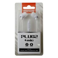 MIC MAXELL Plug2+mic fejhallgató headset  fehér